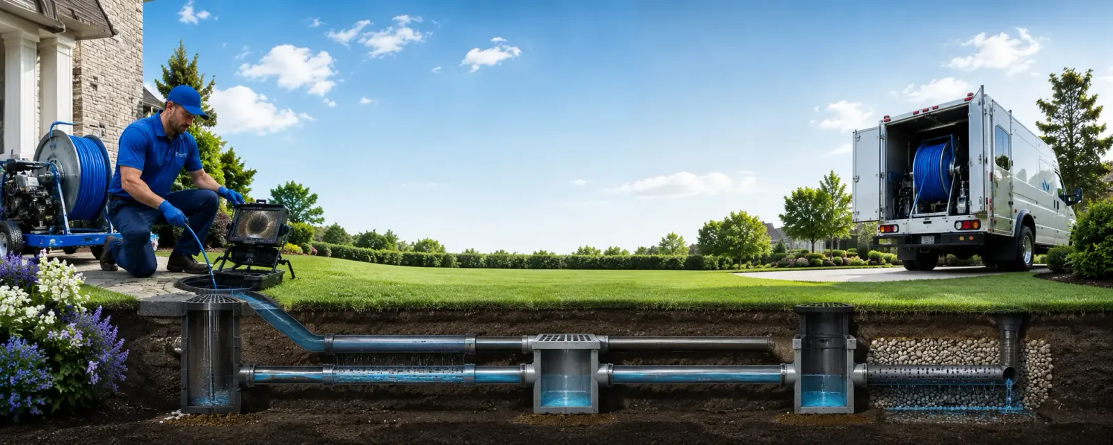 Outdoor drain cleaning information for Allouez, MI